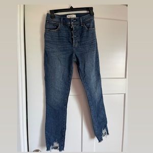 Abercrombie and Fitch button fly high waisted skinny jeans